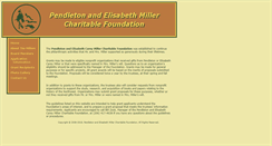 Desktop Screenshot of millercharitablefoundation.org